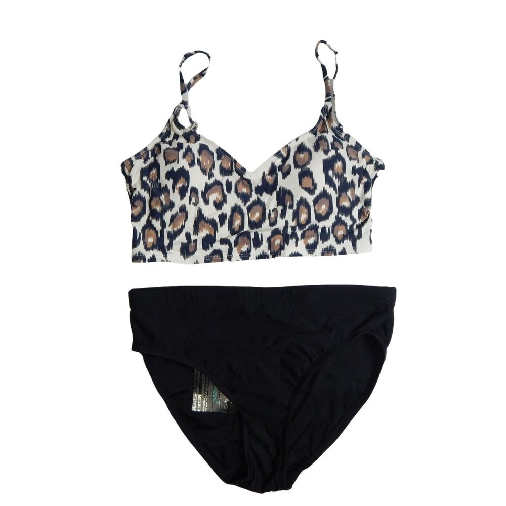 Sea Angel Mid Rise Spaghetti Strap Bikini Animal Print Size M